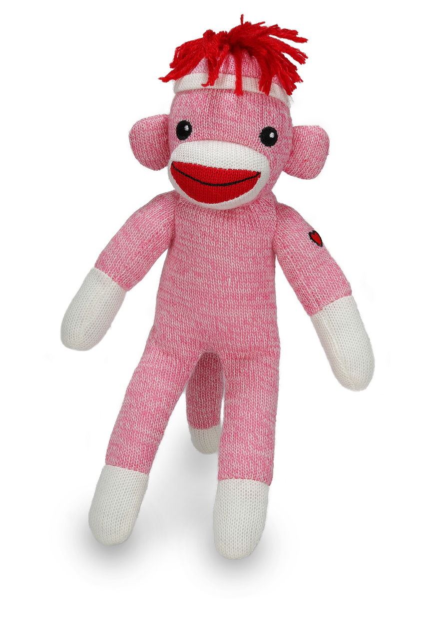8" Sockiz Sock Monkey - Handcrafted Toy: Brown