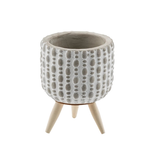 EMBOSSED PLANTERS WITH FEET