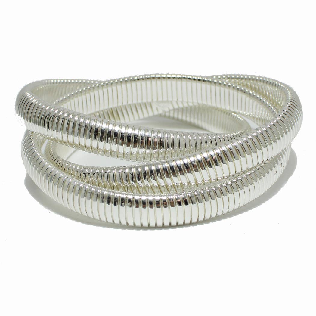 Infinity 3 Row Bracelet: WORN GOLD / ONE SIZE