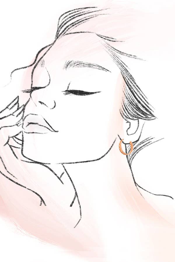 GOLD CHECKER CUT OUT EARRINGS | 31E24420: Gold