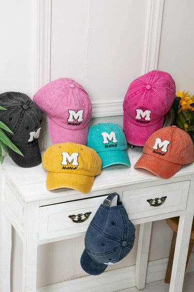 WASHED SHERPA M FOR MAMA CAP 40HW707: DENIM BLUE