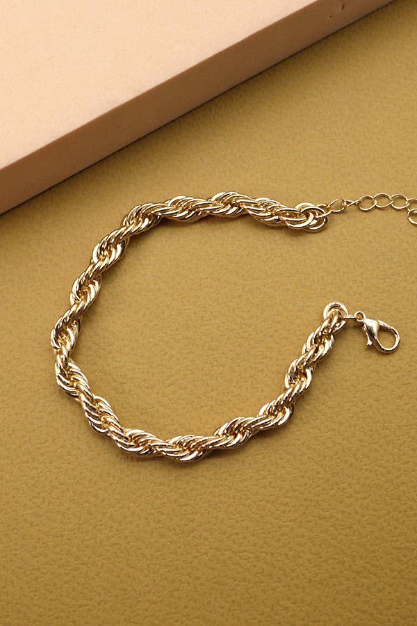 CLASSIC ROPE CHAIN BRACELET | 31B22661: GOLD