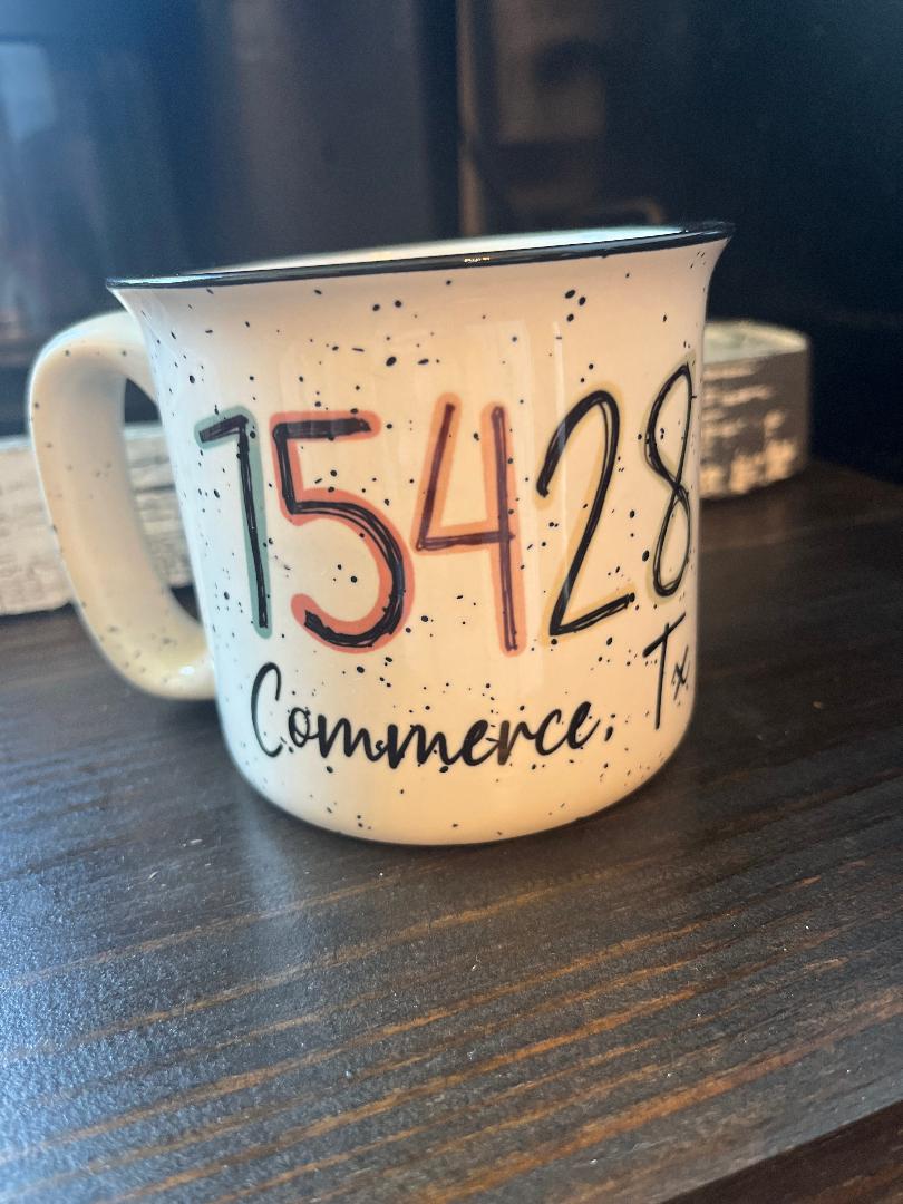 75428 ZIP CODE CERAMIC CAMP MUG