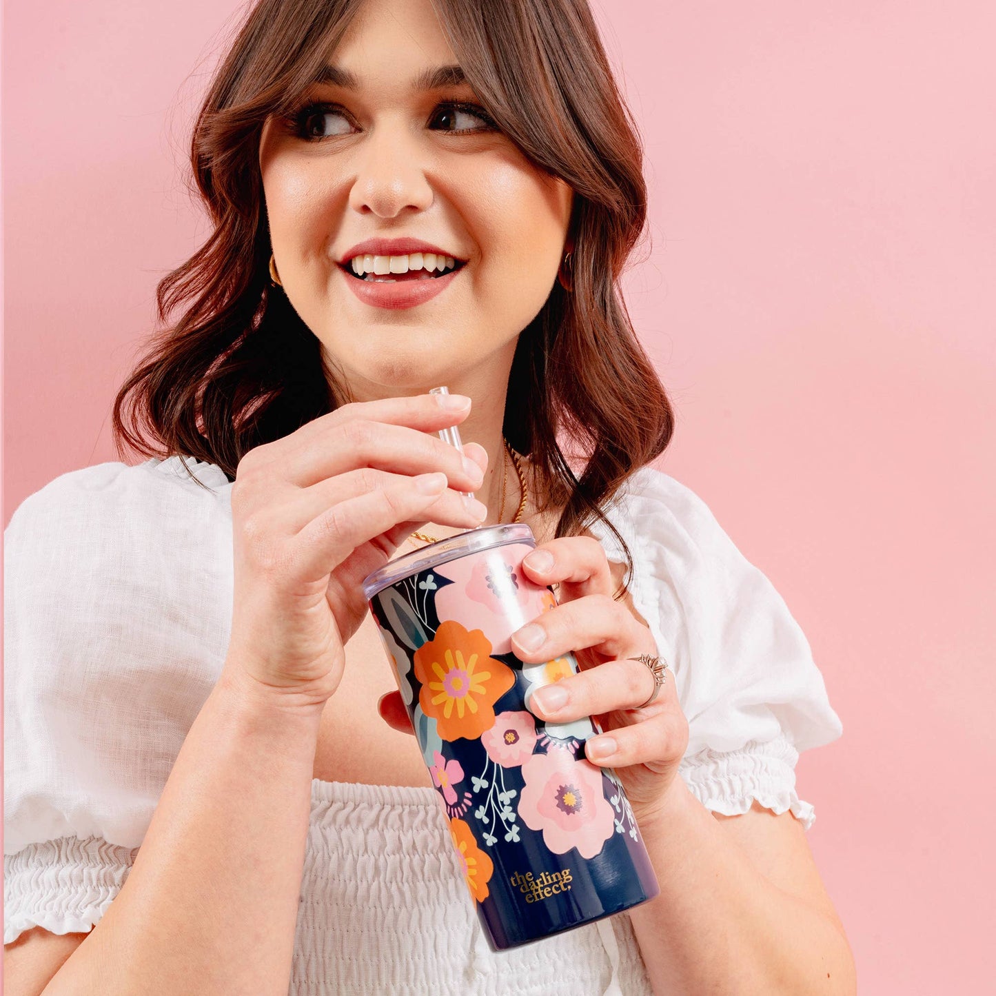 12oz Skinny Tumbler - Bright & Bloomy