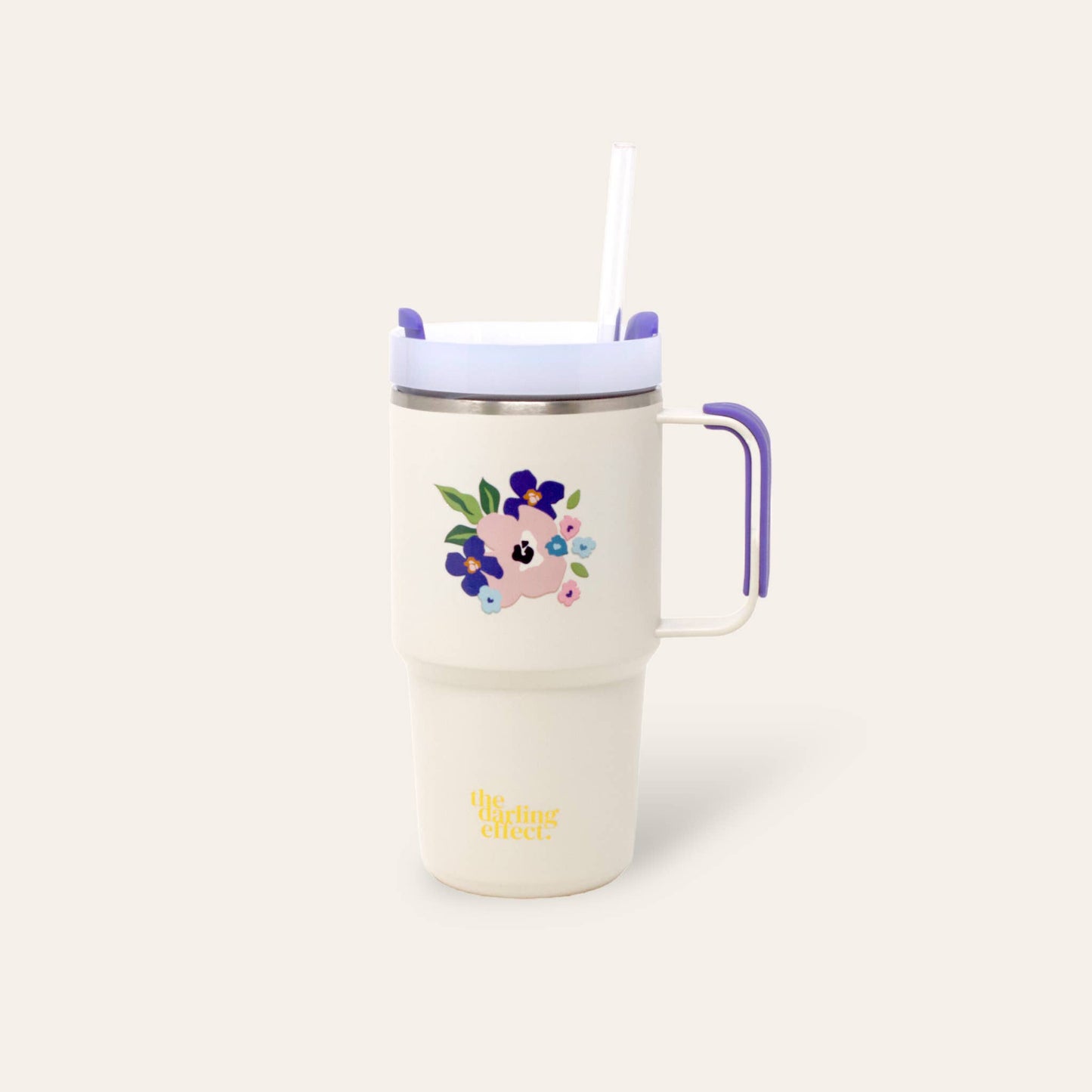 20oz Mini On-the-Go Tumbler - Bloom Cream