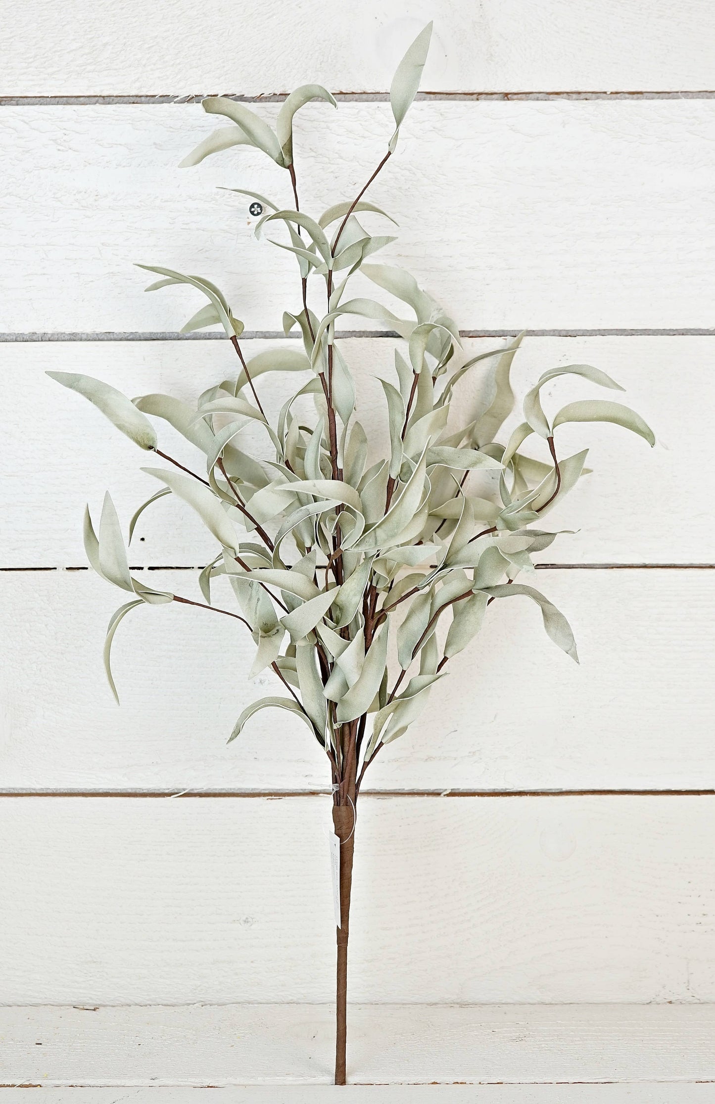 24in Flocked Herb Leaves Bush