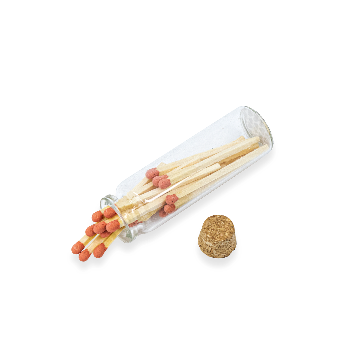 Small Match Bottles - Safety Matches in Jars with Striker: Mixed Colors / 20 Matchsticks Jar