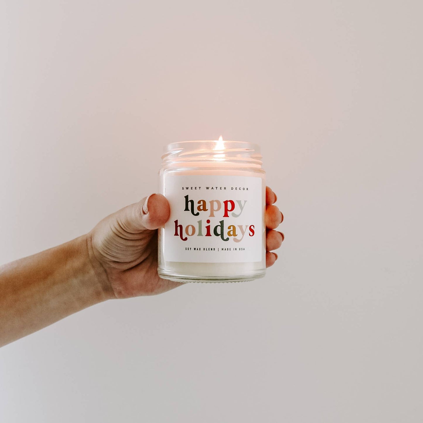 Happy Holidays 9 ozSoy Candle - Christmas Home Decor & Gifts