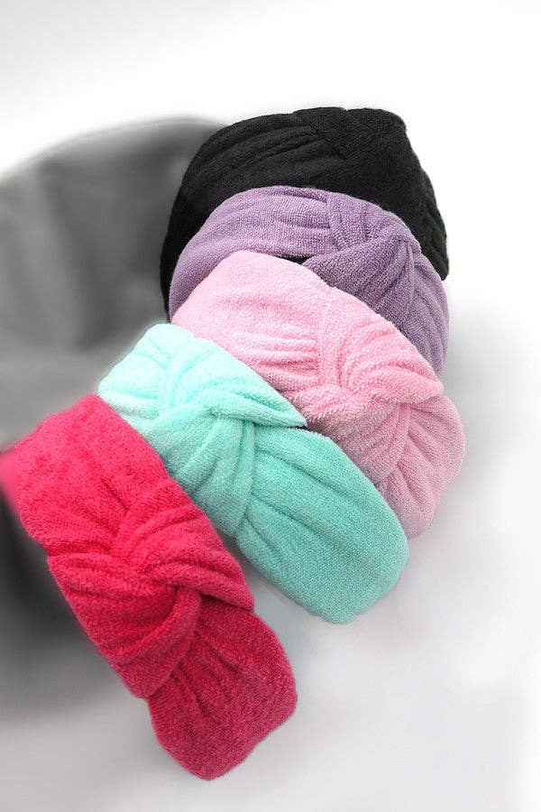 SPA SPONGE TERRY TOWEL KNOT HEADBAND | 40HB131: MINT