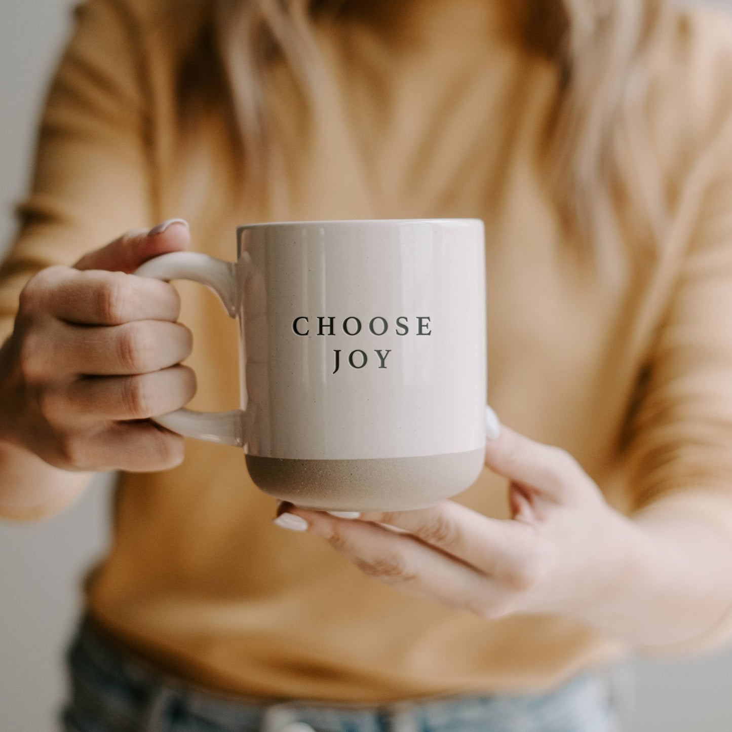 Choose Joy Stoneware Coffee Mug -Christmas Home Decor & Gift
