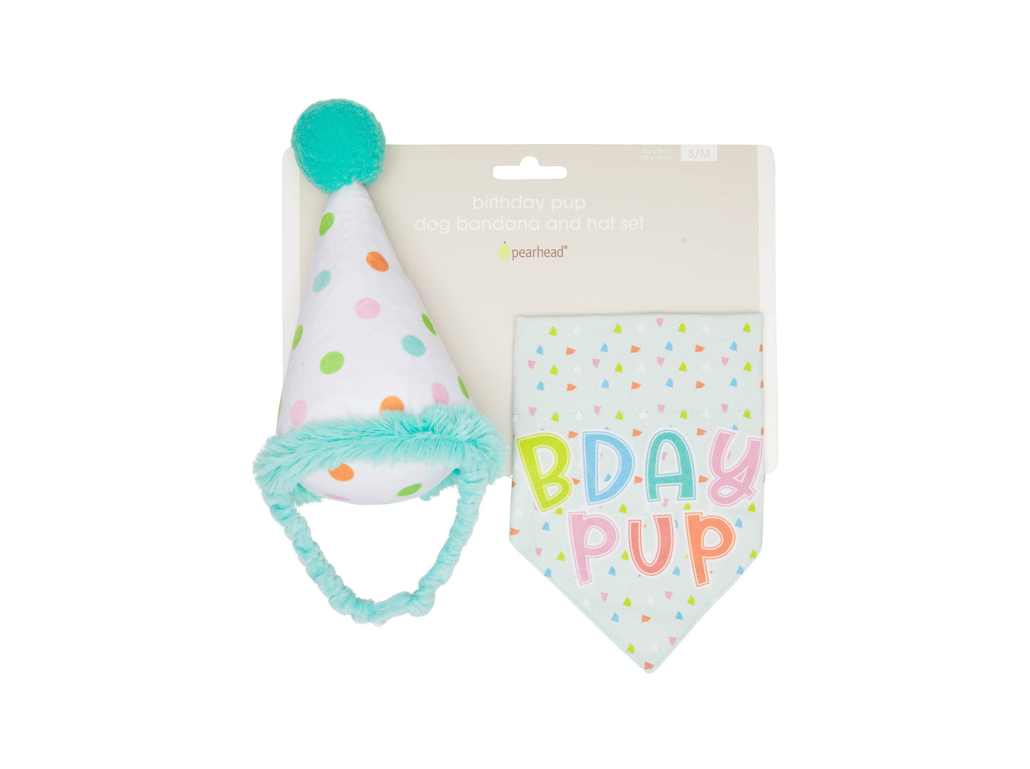 Birthday Pup S/M Bandana Hat Set