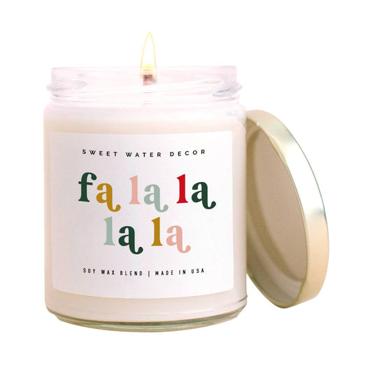 Fa La La La 9 oz Soy Candle - Christmas Home Decor & Gifts